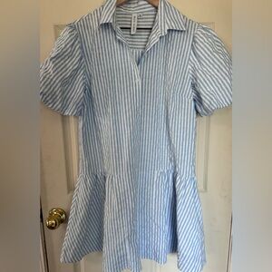 Blue Striped Women's Dress